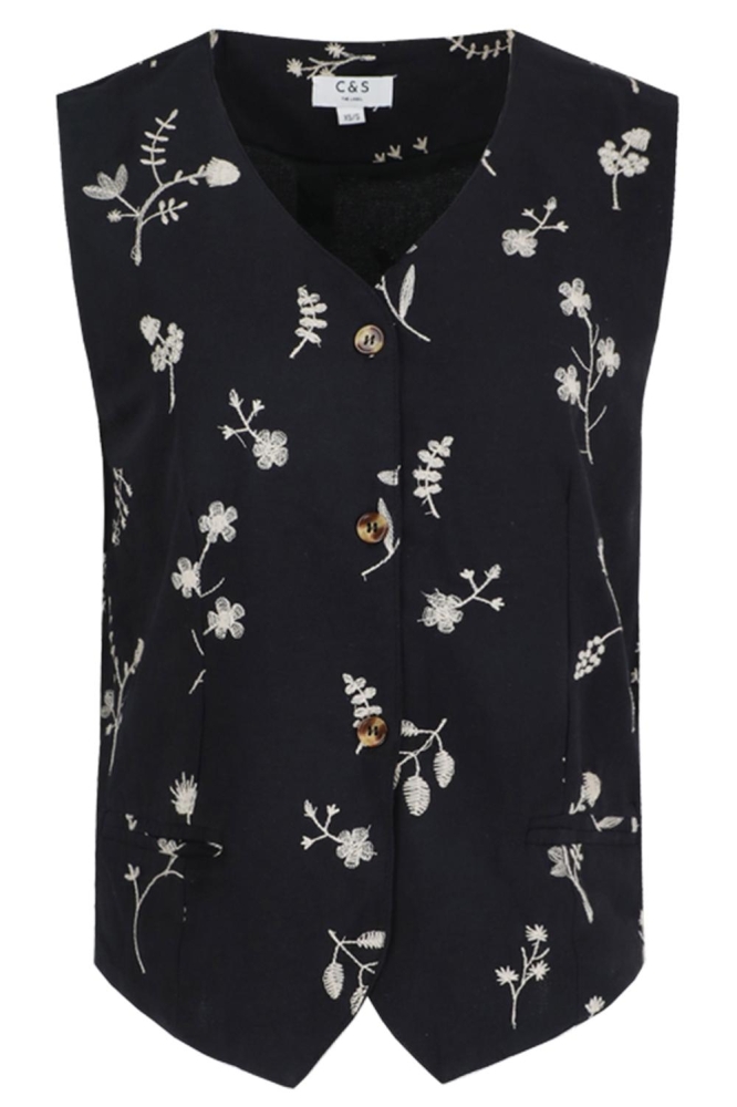 POSTIANO GILET 25ZFXJ10 001 BLACK